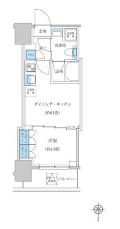 蓮沼駅 徒歩3分 6階の物件間取画像